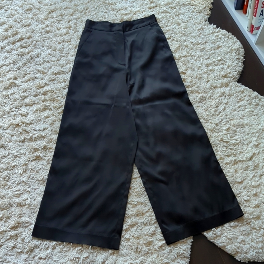 Wide Leg Satin Pants